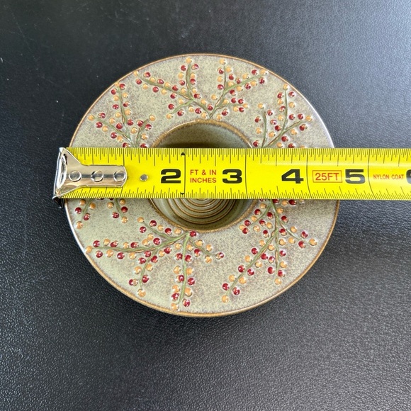 Yankee Candle Stoneberry Tea Light Holder Dish Stoneware Berry Design‎ - Picture 7 of 11